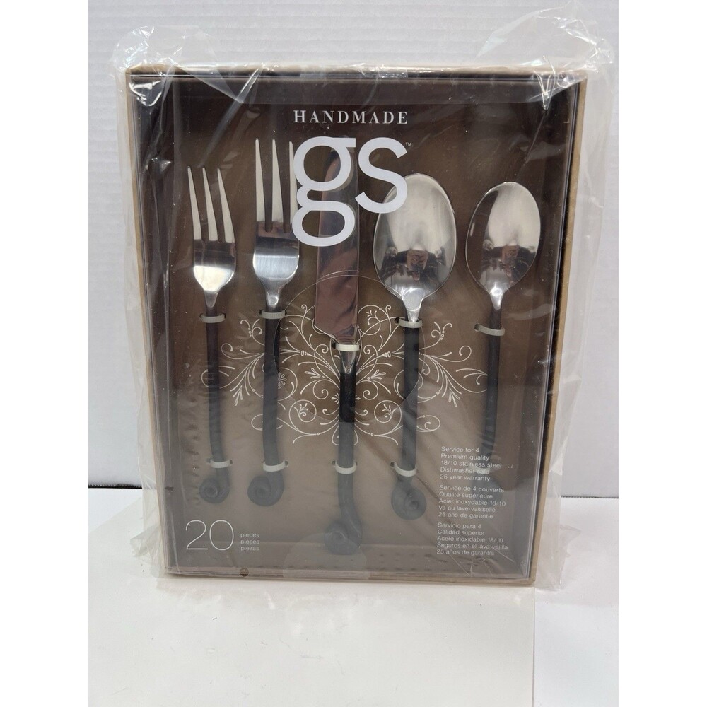 Gourmet Settings 18/10 Stainless TREBLE CLEF Flatware 20 Pc Service For 4